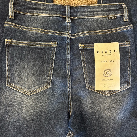 RISEN Women's Flare & Wide Leg Jeans - Dark Blue - Picture 6 of 6